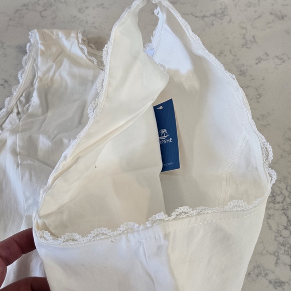 Cupshe Cream Sleeveless Blouse with Button Detail - Picture 13 of 16